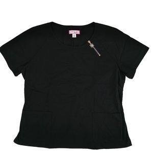 Koi Scrub Top Women's Black 142-002 Sienna Uniform